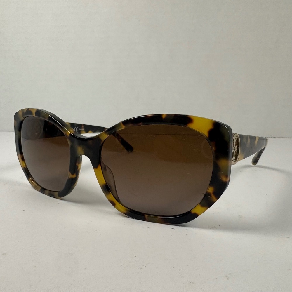 Tory Burch Sunglasses Women 55mm Tortoise Polarized TY7141 Logo Butterfly Brown